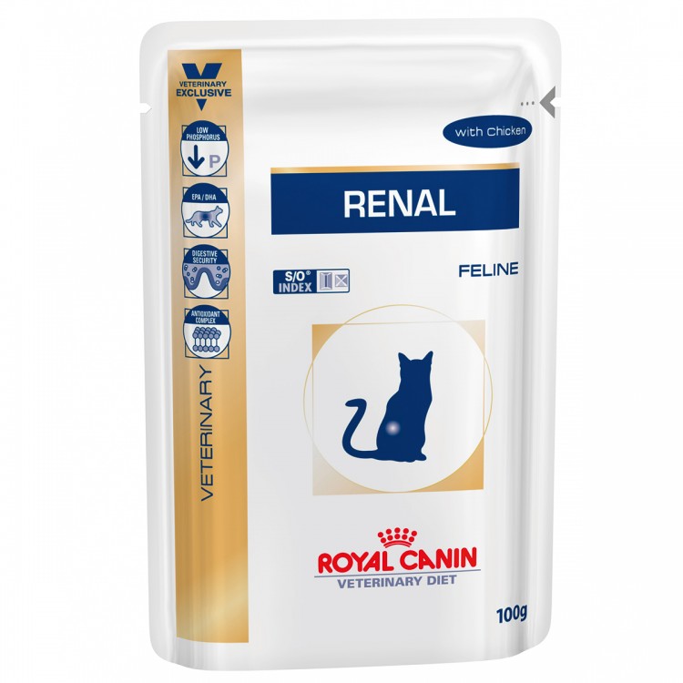 Dieta Royal Canin Renal Cat Plicuri cu Pui 12x85g Royal Canin imagine 2022